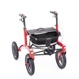 Rollator Walker 12er Size S Red w. black/black/grey