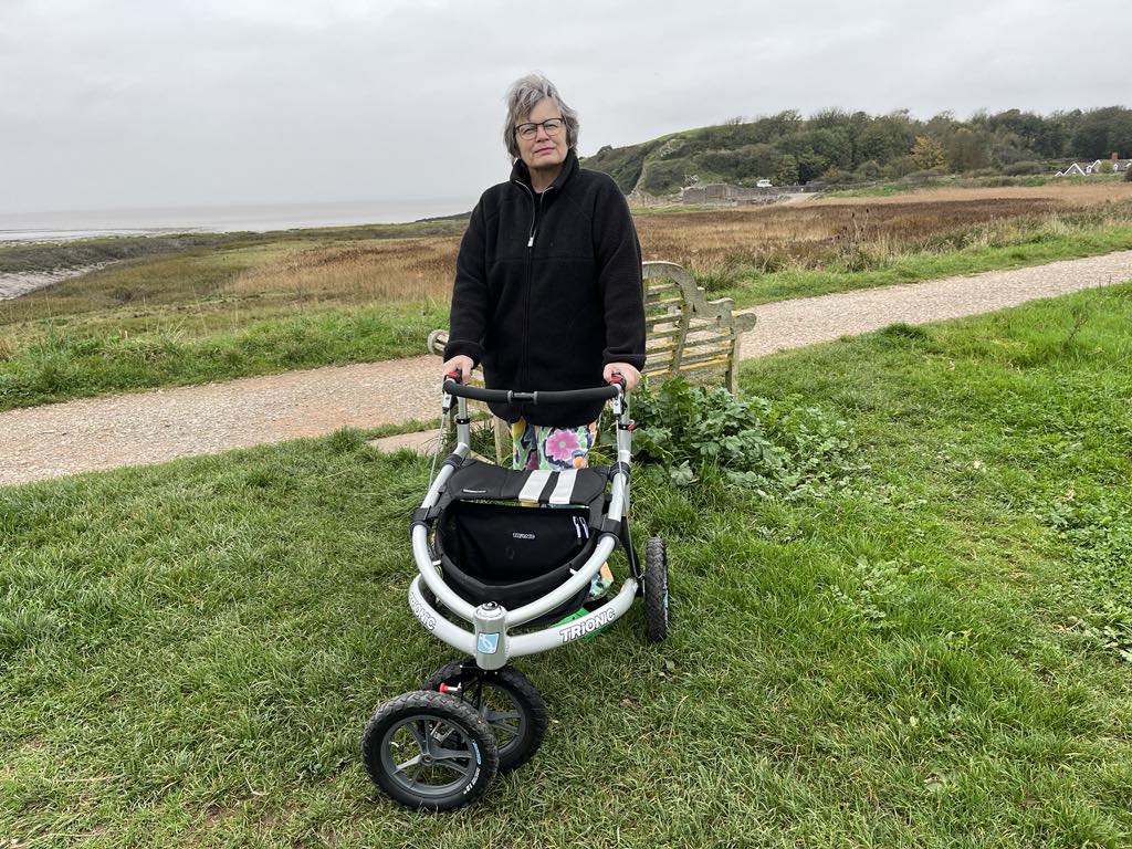 Enjoying the boat marina with the Rollator