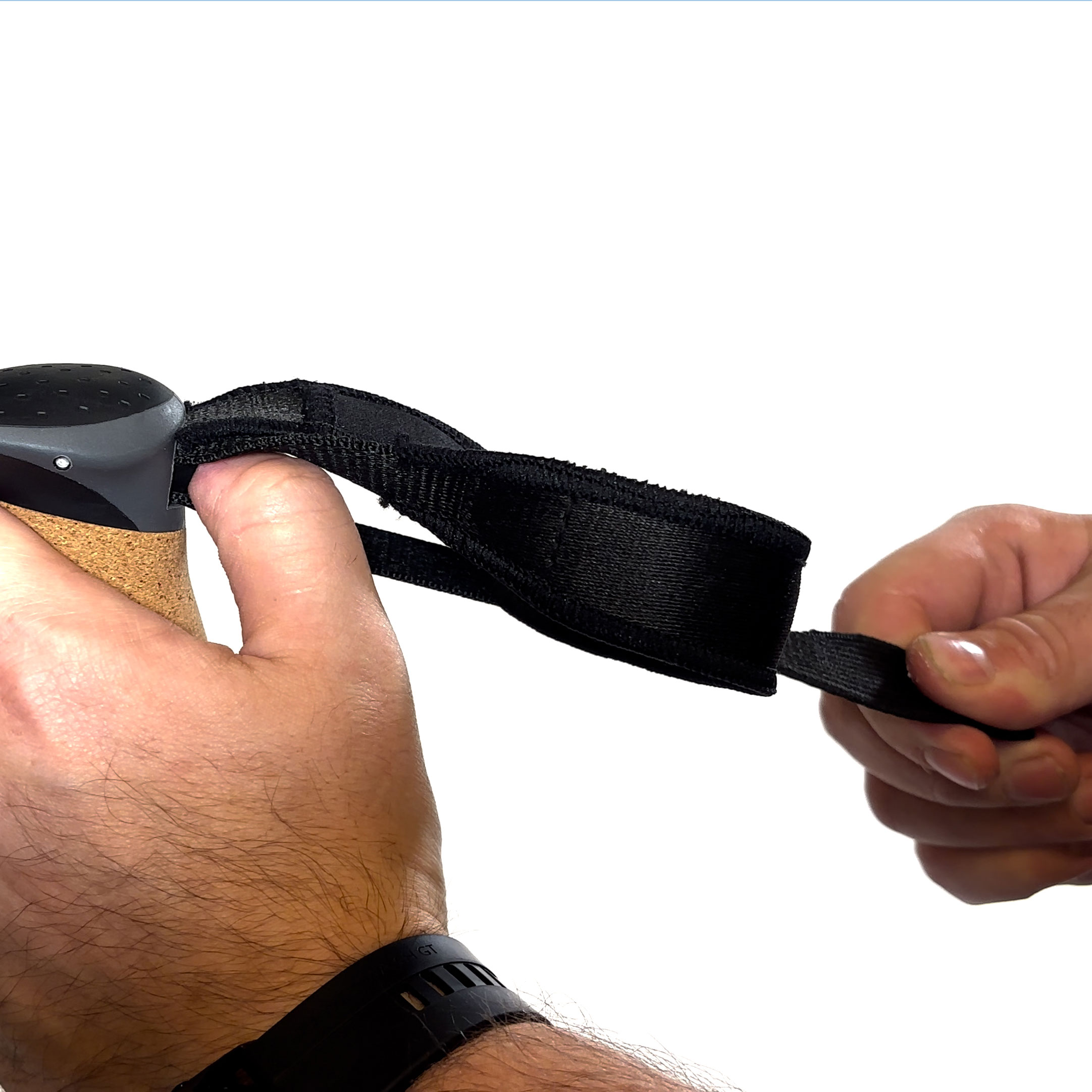 3. If you like to make the strap smaller, pull the band underneath.