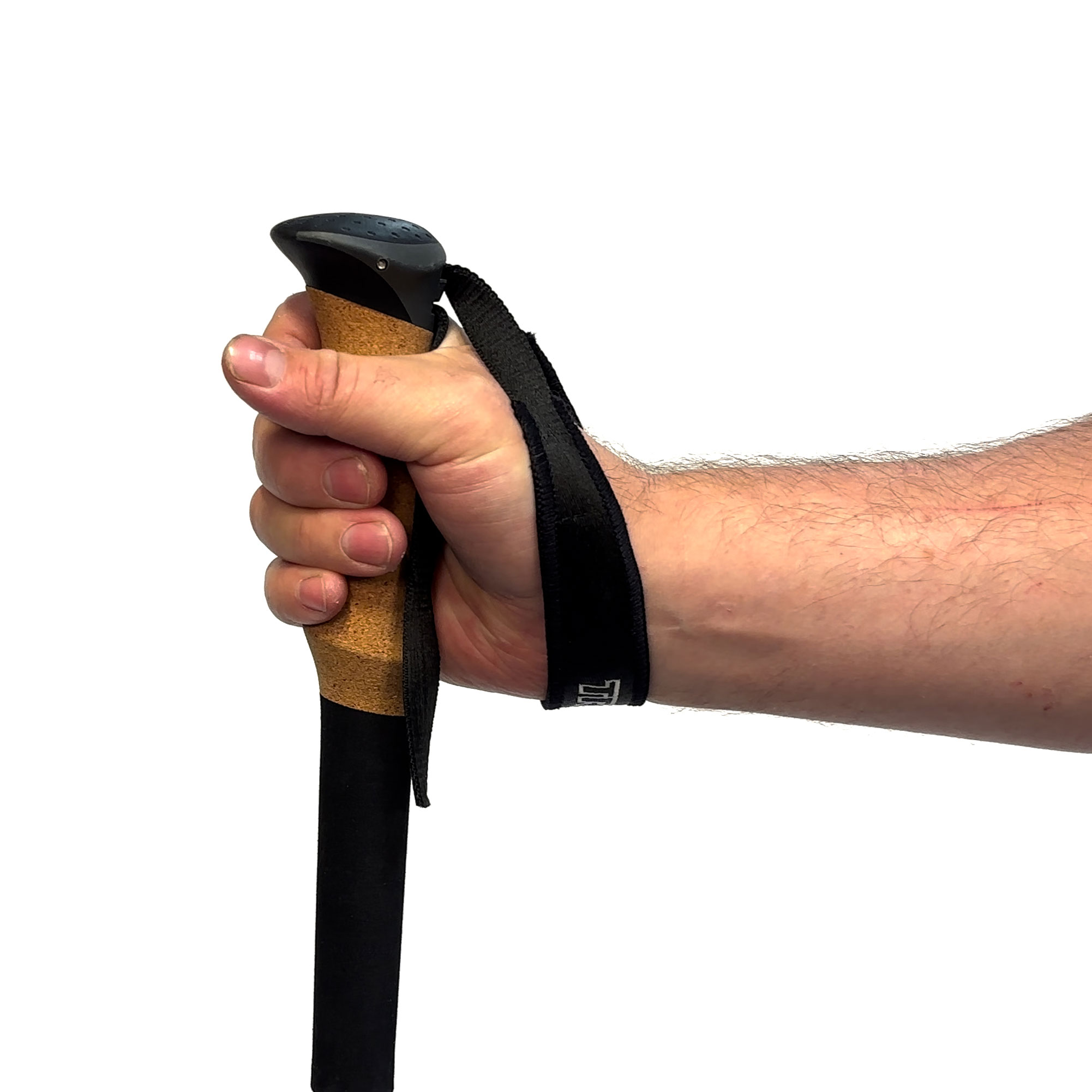 Wrong: Do not put your hand into the strap from above, as in this photo. The strap then gives your wrist no support.